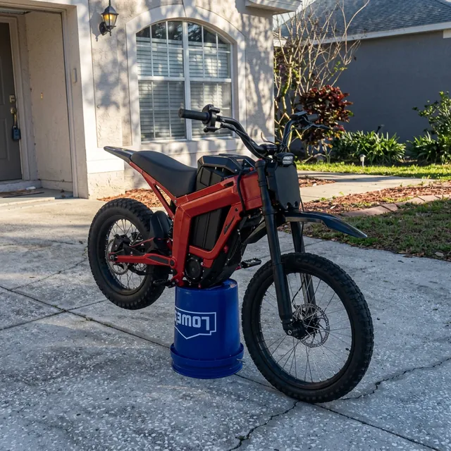 Torq Racing customer riding Surron Light Bee with upgraded parts